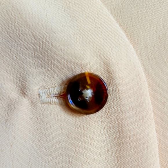 Topshop butter yellow button down shirt with waist tie bows women's size 2 - Picture 7 of 16